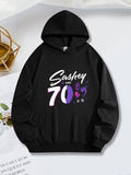 Women's Hoodie Sashey And Purple Balloons With Glitter Accents Hoodie
