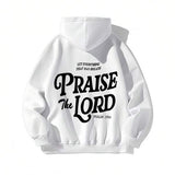 Men's Hoodie Get Through What You Go Through Bold Letter Praise The Lord Hoodie