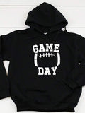 Men's Hoodie Game Day Bold Letters With American Football Graphic Hoodie