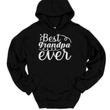 Men's Hoodie Best Grandpa Ever Handwritten Lettering On Cozy Black Hoodie Grandpa