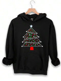 Men's Hoodie Colorful Lights And Starry Ornaments Sparkling On Festive Christmas Tree