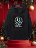 Men's Hoodie Soon To Be Daddy Again Baby Feet Announcement Hoodie