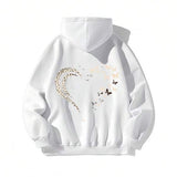 Men's Hoodie Golden Cascades Of Butterflies Forming A Heart Shape Hooded Sweatshirt