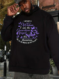 Men's Hoodie Guardian Angel Surrounded By Purple Butterflies In Loving Memory Heaven