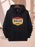 Men's Hoodie Best Ever Vintage Retro Shield Badge Brian