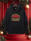 Men's Hoodie Happy New Year Colorful Striped Rainbow Celebration Under Festive Lights Hoodie