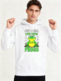 Men's Hoodie Just A Girl Who Loves Frogs With Cartoon Frog Surrounded By Hearts