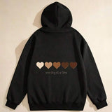 Men's Hoodie One Day At A Time Gradient Hearts In Aligned Rows Hoodie