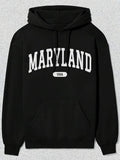 Men's Hoodie Maryland Usa Classic College Style With Bold Block Letters Hoodie