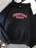 Men's Hoodie Christmas Season Bold Letters With Festive Cheerwords Center Hoodie