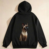 Men's Hoodie Lifelike Portrait Under Soft Warm Lighting Cat