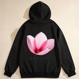 Men's Hoodie Soft Pink Petals With Subtle Shading And Gentle Light Flower