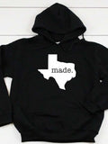 Men's Hoodie Made With Bold State Silhouette Graphic On Cozy Cotton Hoodie
