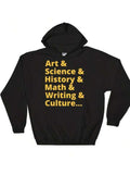 Men's Hoodie Art Science History Math Writing Culture Hoodie