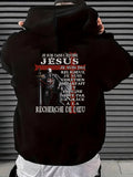 Men's Hoodie Knight Standing Among Swords And Cross Featuring Courageous Warrior