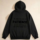 Men's Hoodie Minimalist Mood Statement Text Hoodie