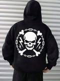 Men's Hoodie Electric Chains With Skulls And Bones Surrounded By Lightning Skull
