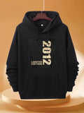 Men's Hoodie Limited Edition Metallic Gold Print With Bold Numbers Hoodie