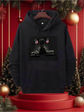Men's Hoodie Laced Boots With American Flags And Subtle Shadows Boots