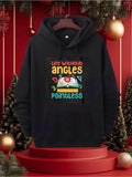 Men's Hoodie Life Without Angles Colorful Geometry Shapes With Smiling Face Ruler Pointless