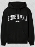 Men's Hoodie Pennsylvania Classic Collegiate Lettering With Bold White Accents Hoodie