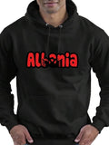 Men's Hoodie Bold Red Lettering With Stylized Eagle Insignia Surrounded By Black Hoodie