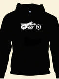 Men's Hoodie Highway Freedom Ride With Minimalist Bold Chopper Motorcycle Silhouette Design