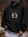 Men's Hoodie New York City Yellow And White Graphic Numbers Hoodie