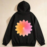 Men's Hoodie Radiant Sunset Blossom With Soft Gradient Petals Blooming Flower
