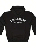 Men's Hoodie Los Angeles Vintage Collegiate Graphic With Established Year Lettering Hoodie