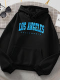 Men's Hoodie Blue Lettering With Urban Energy Los Angeles Hoodie