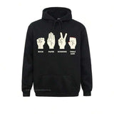 Men's Hoodie Rock Paper Scissors Table Slam Hands Graphic Hoodie