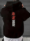 Men's Hoodie Bold White Lettering On Sleek Black Hoodie With Minimalist Design Hoodie