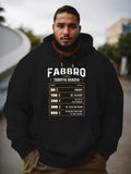 Men's Hoodie Text and Numbers Showing Tariff Options