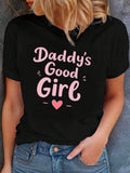 Women's Hoodie Daddys Good Girl With Cute Pink Heart Design Girl