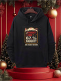 Men's Hoodie Naughty Checklist With Holiday Cookies And Christmas Lights Hoodie