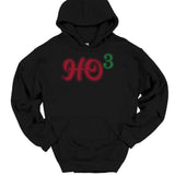 Men's Hoodie Holiday Cheer Red Green Letters Playfully Floating Hoodie
