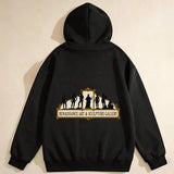 Men's Hoodie Renaissance Art Statues With Classic Silhouettes Framing Ancient Gallery