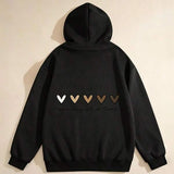 Men's Hoodie Gradient Shades Of Metallic Hearts In A Minimalist Pattern Hoodie