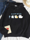 Men's Hoodie Summer With Cute Cartoon Cats And Playful Dogs Hoodie