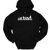 Men's Hoodie Atlanta City Skyline Shapes Among Bold Graphic Letters