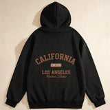 Men's Hoodie California Letters And Los Angeles City Slogan Hoodie