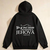 Men's Hoodie Jehovah Scriptural Quote Print Hoodie