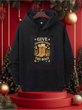 Men's Hoodie Give The Boot Surrounded By Golden Stars Garden Boots