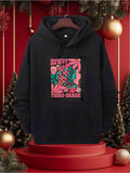 Men's Hoodie Howdy Floral Patterns With Books And Pencils Panther