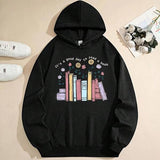 Men's Hoodie Its A Good Day To Read Surrounded By Colorful Flowers Bookshelf