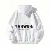 Men's Hoodie Yahweh The Great I Am Minimalist Bold Lettering Hoodie