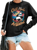 Women's Hoodie Cute panda and tropical vacation print