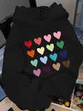 Women's Hoodie colorful heart pattern