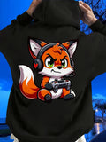 Men's Hoodie PLAYFU~1 Hooded Sweatshirt Breathable Crew Neck Street Style Sweatshirt for Daily Wear Casual Outings Regular Fit Mature Style with Slight Stretch Fabric